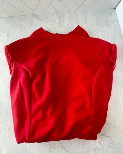 Vestido para mujer Red Groovy SHEIN - Corto con mangas largas plisadas - Imagen 13 de 13