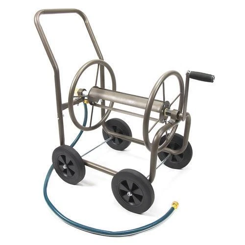 200' Lightweight Steel 4 Wheel Water Hose Reel Cart Home Garden Mobile Storage