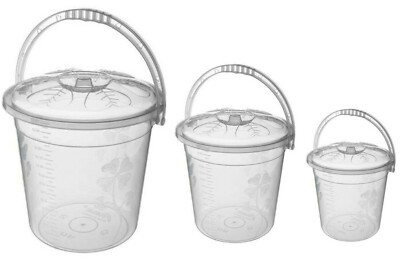 Polypropylene 2 Kg Transparent Honey Packaging Plastic Bucket, With Handle At U20b9 24/piece In New Delhi