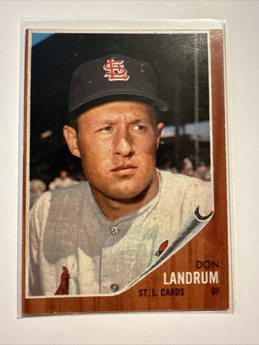 1962 Topps Baseball Don Landrum St. Louis Cardinals Base Card #323