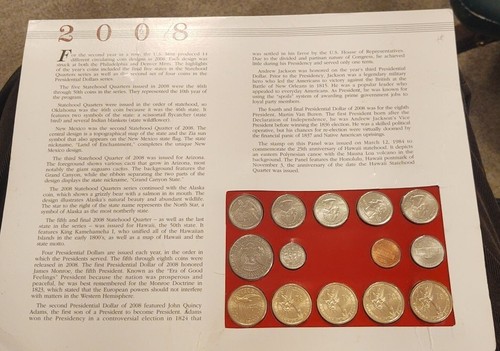 2008 D unzirkuliertes postfrisches Set Münzen & Briefmarken Postkarte Gedenkgesellschaft PCS - Bild 2 von 7