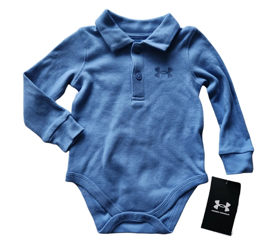 Under Armour Manga Larga Bebé Niño Body Camisa con Cuello, Talla 3-6 Meses MP Foto 2 de 4