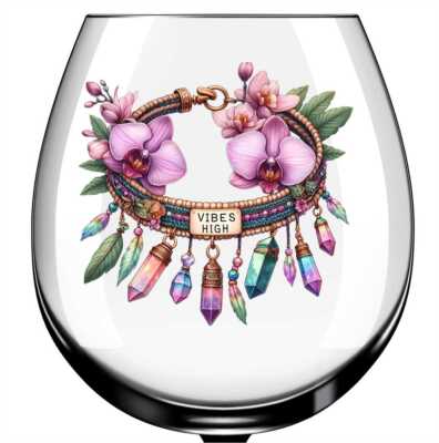 X12 Blumen Armband Lila Glas Vinyl Aufkleber Sticker Farbe er308