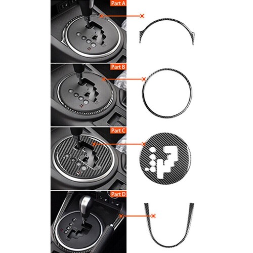 Carbon Fiber Gear Shifter Console Panel Sticker Trim For Mazda MX-5 2009-15 4Pcs - Picture 3 of 12