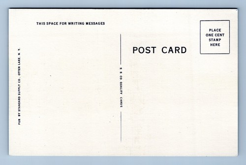 Dritter See vom Armstrong Camp Adirondack Mountains New York UNP Leinen Postkarte M8 - Bild 2 von 2