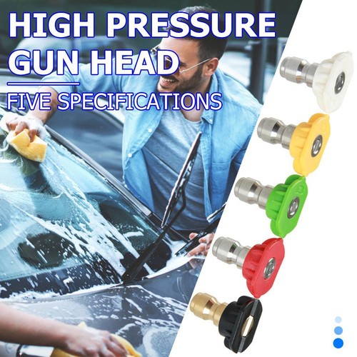 5pcs 250 BAR High Pressure Washer Snow Foam Lance Spray Nozzle Tip 5 Color - Picture 6 of 12