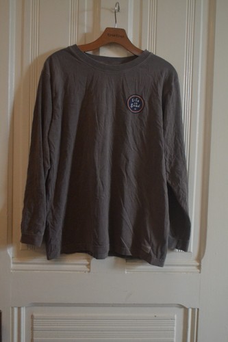 LOT OF 2 BROWN, GREEN LONG SLEEVE SHIRTS BY LIFE IS GOOD ~ XL - Picture 3 of 12