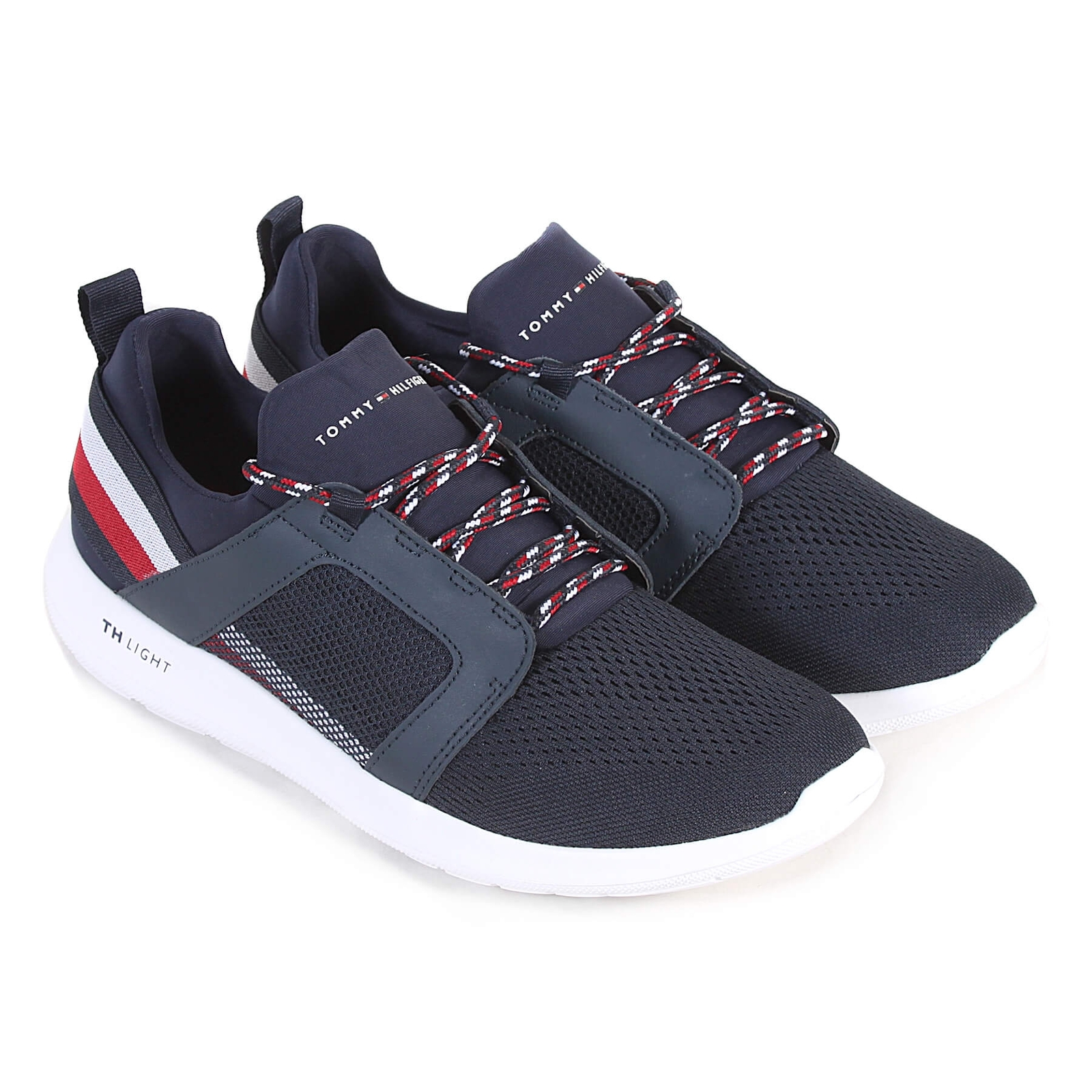 Tommy Hilfiger Men's Technical Material Mix Sneaker Lace Up Midnight Size 10 Tommy Hilfiger Men's Technical Material Mix Sneaker Lace Up Midnight Size 10