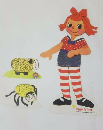 Raggedy Ann & Andy 1980 The Bobbs-Merrill Company, Inc Paper Doll Set- Precut - Picture 11 of 11