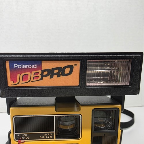 Vintage Polaroid Job Pro Camera 600 Plus Black & Yellow (TESTED) Made In USA - Picture 7 of 11