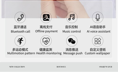 Smartwatch women Bluetooth phone sports bracelet suitable for Xiaomi iPhone - 第 4/11 張圖片