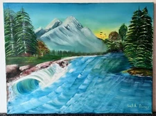 Oil Painting by German Turkish Painter Salih Durmus 80x60 Signed Oil on Linen