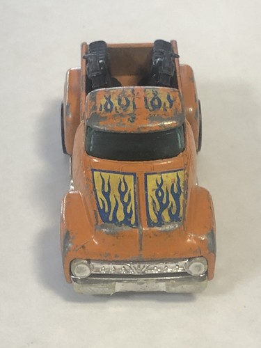 Vintage 1973 Hot Wheels Redline Hi-Tail Hauler Orange w/ Motorcycles - Picture 4 of 10