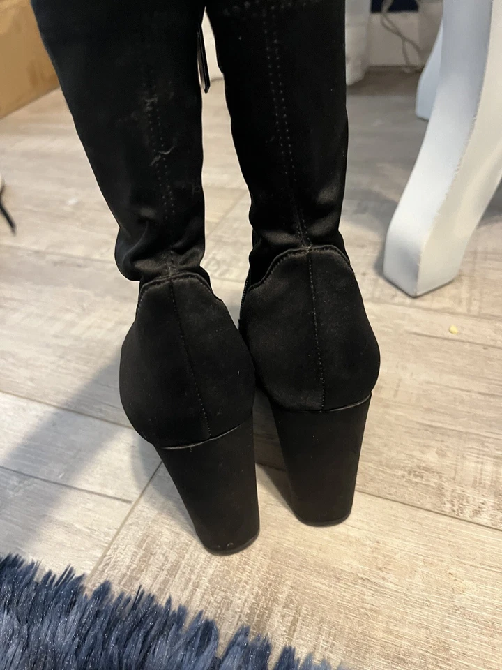 Mujer Sam Edelman Calexa Calcetín Botín Talla 6M Negro Elástico Satinado Foto 3 de 4
