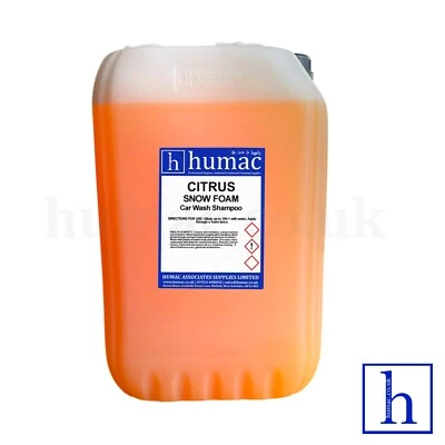 CITRUS Hi Foam Snow Foam Car Wash Valeting Shampoo PH Neutral 25L HUMAC - Image 1 of 4