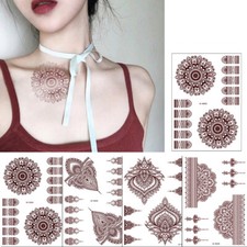 Henna Bridal Temporary Tattoo Waterproof Body Art Stickers DIY Semi-Permanent