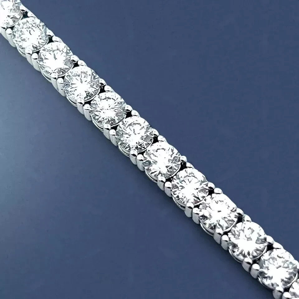 6.80Ct Lab Diamond Tennis Bracelet in 14k White Gold 8 Inch