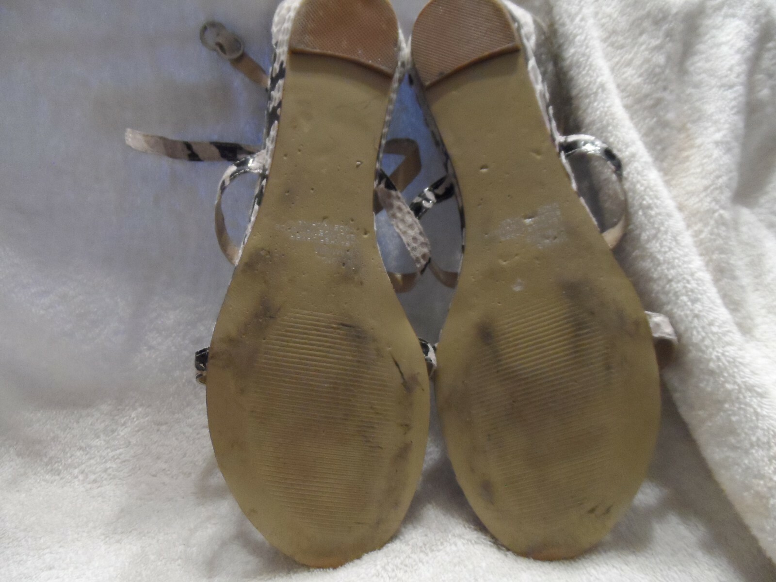 PAZZO beige tan snakeskin python snake embossed l… - image 7