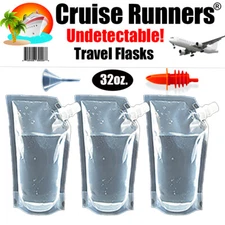 Cruise Ship Flask Kit Rum Runners Cruise Alcohol Liquor Sneak Booze Plastic Bag