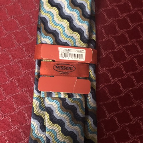 Missoni Men's Tie, New With Tags- Classic Zig Zag Pattern - Picture 3 of 3