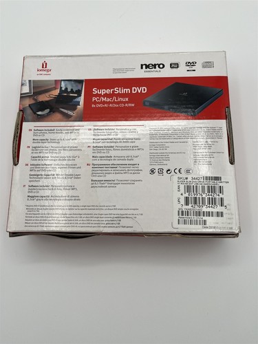 Iomega Super Slim DVD Writer 8x Dual-Format USB 2.0 External Drive - Picture 2 of 2