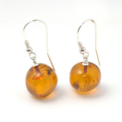 Natural Baltic Amber Amber Square Earrings Dark Cognac Amber Earrings Amber Beutiful Gift Handmade Square Shape Amber Earrings