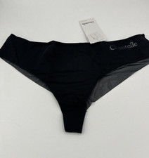 Image of Chantelle Tanga Briefs Womens Size 14 Large Black Sheer Tulle Prime Tanga