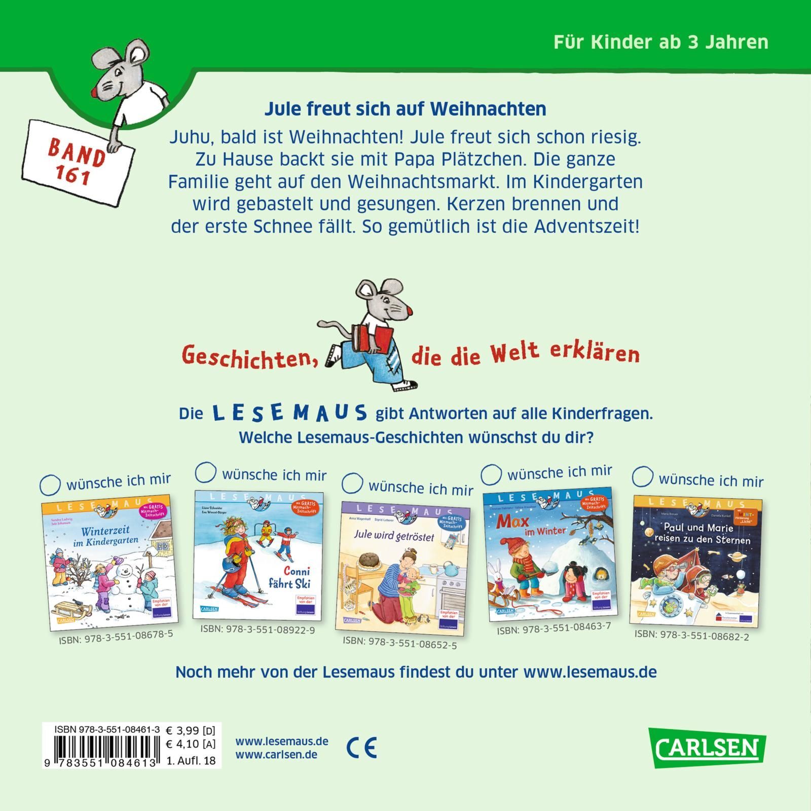 Thumbnail - Sigrid Leberer; Anna Wagenhoff / Lesemaus 161: Jule Freut Sich Auf