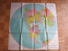 Militaria, US Army Air Forces, July 1947,Karte nördliche Hemisphere,Militärkarte