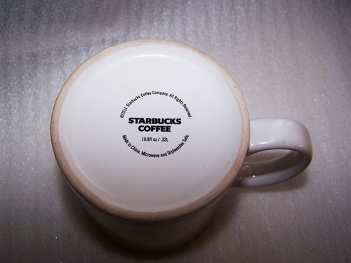 2011 Starbucks Ceramic Mug Mermaid Logo 10.8 ounce Cup - Picture 4 of 4