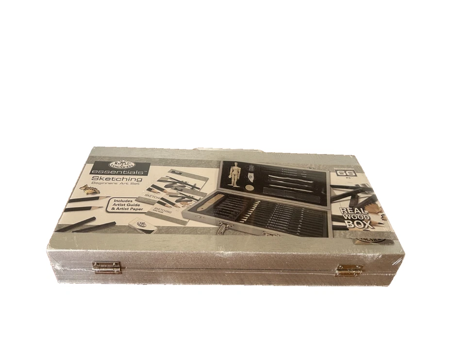 NEW 66 pc Sketching Beginners Art Set Drawing Essentials NIB Sealed Royal Brush - Image 2 of 4