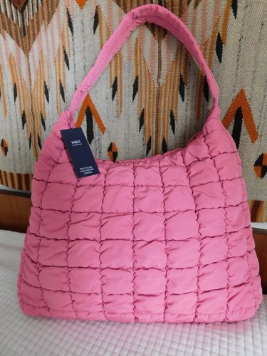 Marks and Spencer Large Quilted Bag in rose pink. NWT. RRP £35 - Picture 2 of 14