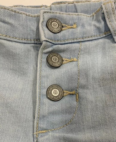 Crazy 8 GIRLS Jean Shorts Size 16 CUFFED Cotton Blend Jean Shorts 2” Inseam - Picture 3 of 5