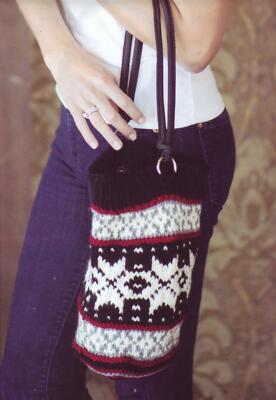 Aspen Fair Isle Bag Purse Knitting Pattern Instructions UK