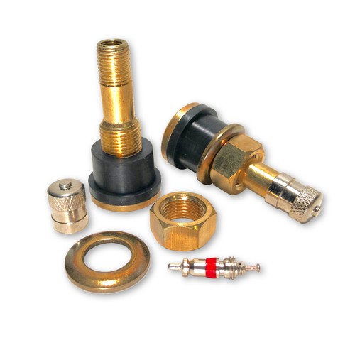Four TR501 Straight Brass Clamp in Tubeless 1.5-inch Truck or Bus Valve Stems - Picture 2 of 5
