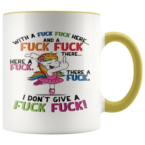 UNICORNIO con una F#ck F#ck aquí no doy una taza de color F#ck unicornio divertida taza de regalo - Imagen 12 de 12