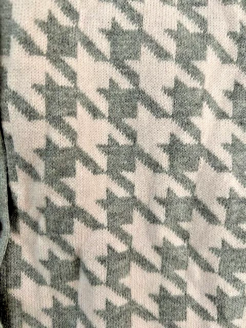 Cárdigan para mujer Croft&Barrow XL gris y rosa a cuadros algodón/rayón/nylon nuevo sin etiquetas Foto 3 de 4