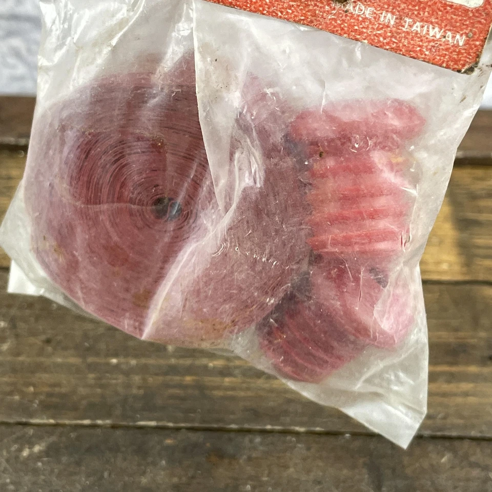 Vintage Buckeye Bike Handlebar Tape Drop Bar Plugs Red NOS New Ribbon 70s - Image 4 of 4