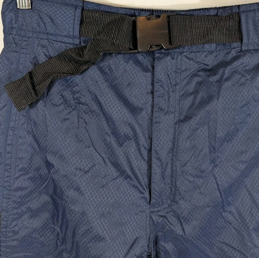 Hilton Ripstop Cargo Pants Nylon Navy Blue Mens XL Active Dry Hiking Rain 90s