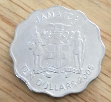 Jamaica 10 Ten Dollars 2005 Coin Value Currency Collectible Money Collectors