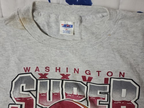 1992 Super Bowl XXVI 26 NFC Champs Washington Redskins Shirt XXL Vintage Trench - Bild 3 von 4