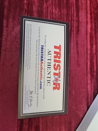 LENNY MOORE HOF 75 COLTS COA TRISTAR AUTO Signed AUTOGRAPH Mini Helmet - Picture 7 of 9