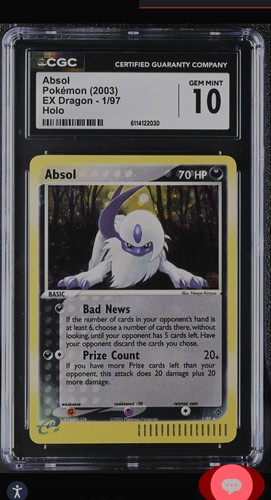 Absol graded CGC 10 for sale on eBay