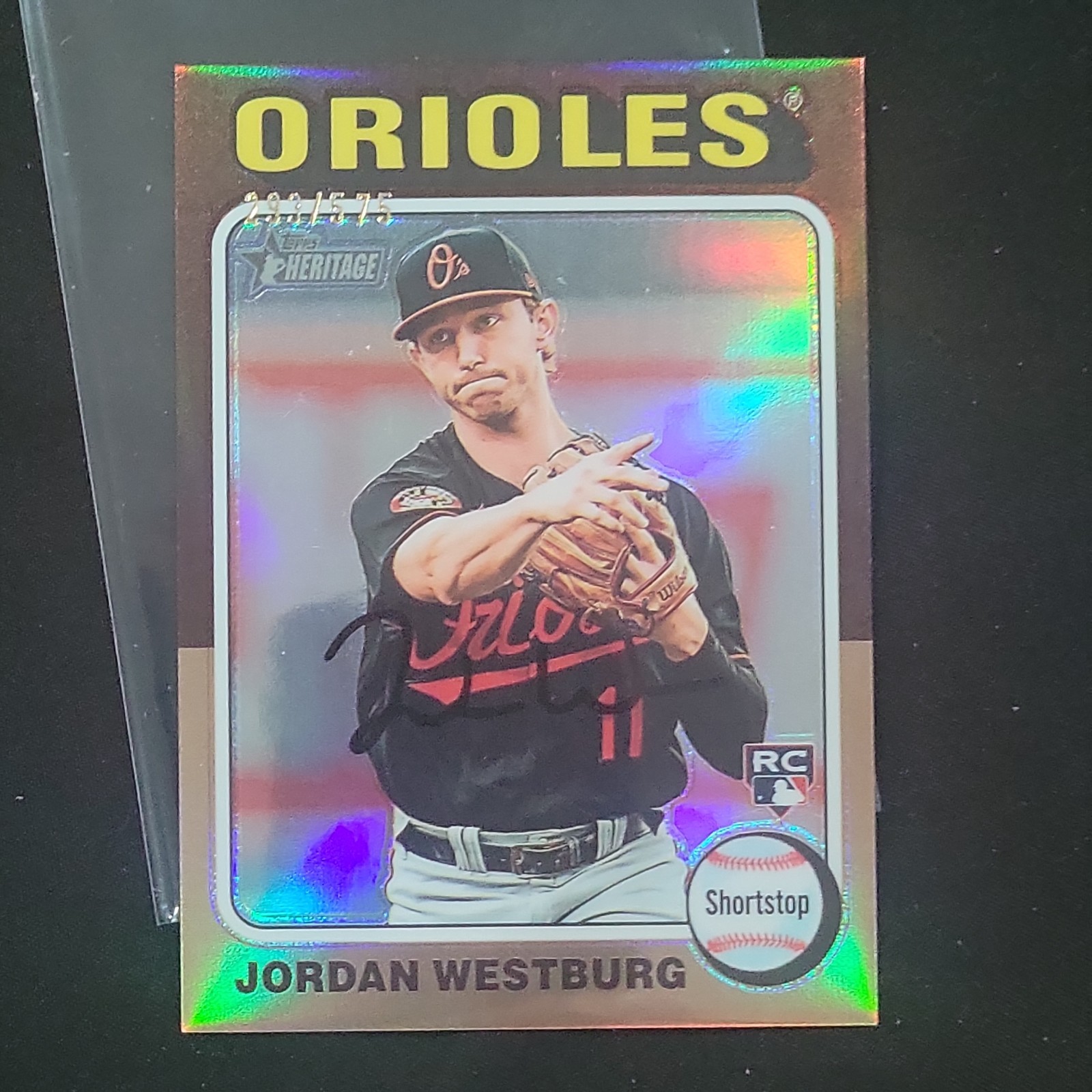 2024 Topps Heritage Chrome Jordan Westburg Refractor 293/575 RC Rookie #229