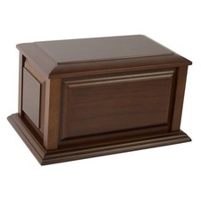 Handcrafted Extra Large Wooden Funeral Cremation Urn Box for Adult Wood veneer