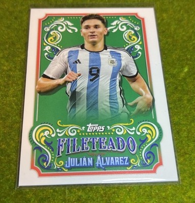 2023 Topps Argentina Fileteado - Julian Alvarez Green Fileteado Insert FT-3