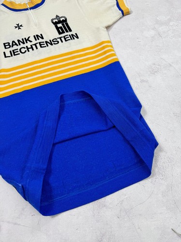 Vintage 70s Bank in Liechtenstein Cycling Jersey by Befa Sport size Medium - Picture 10 of 17