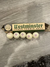 5 Vintage Westminster Table Tennis  Balls Made in Germany  With Original Box