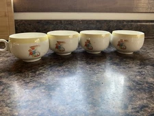 Homer Laughlin Colonial Kitchen Swing Eggshell Tea Cups Vintage