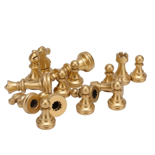 Chessmen Gold And Silver 32 Pieces Chess Game For Puzzle Games HO - Picture 22 of 24